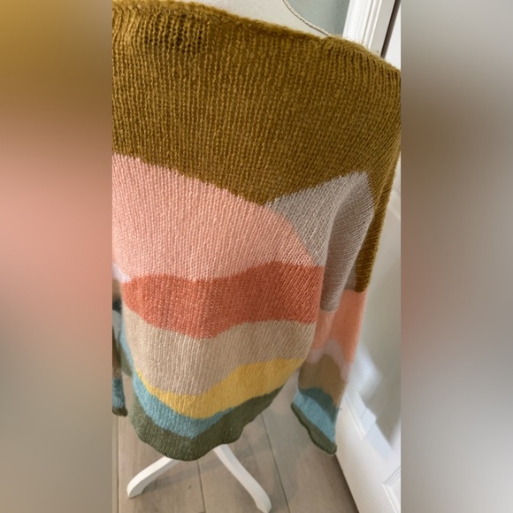 WOODEN SHIPS CROPPED DESERTSCAPE CREW LIGHTWEIGHT SWEATER - Picture 8 of 9